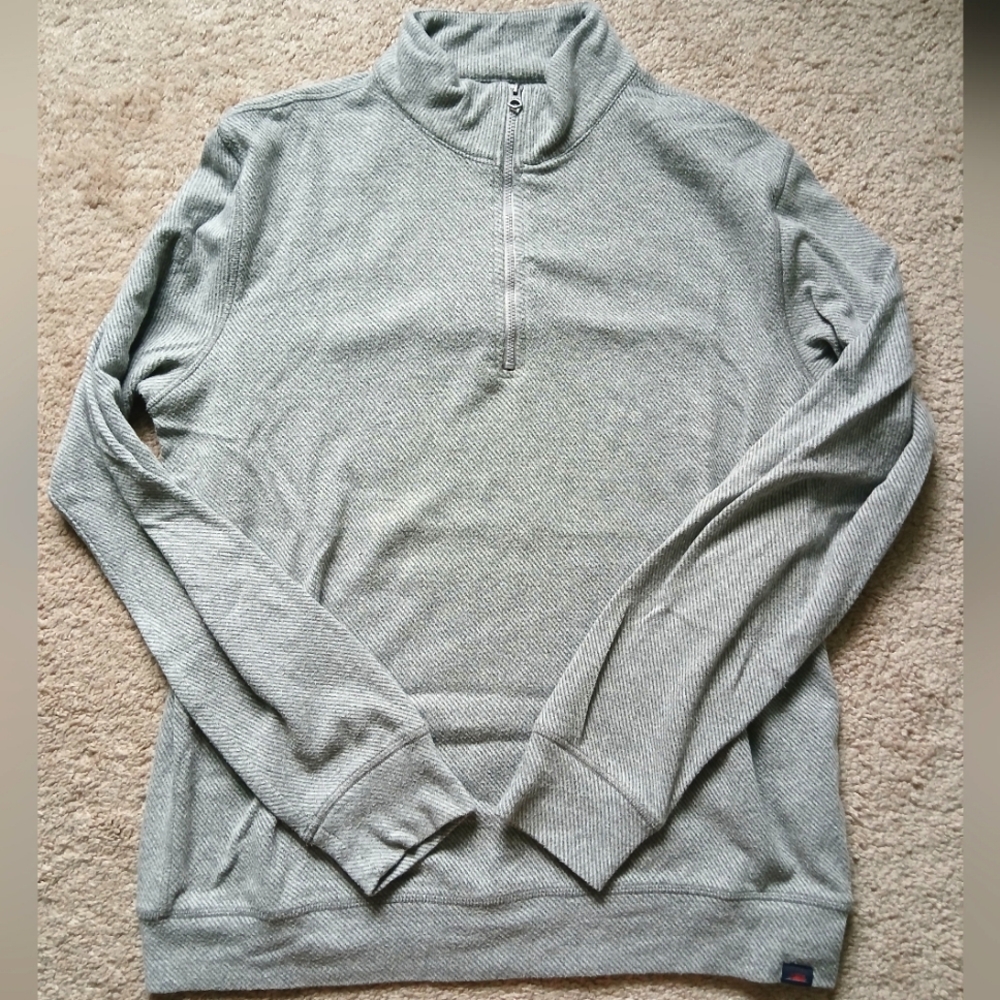 Faherty Half Zip Gray Size Small